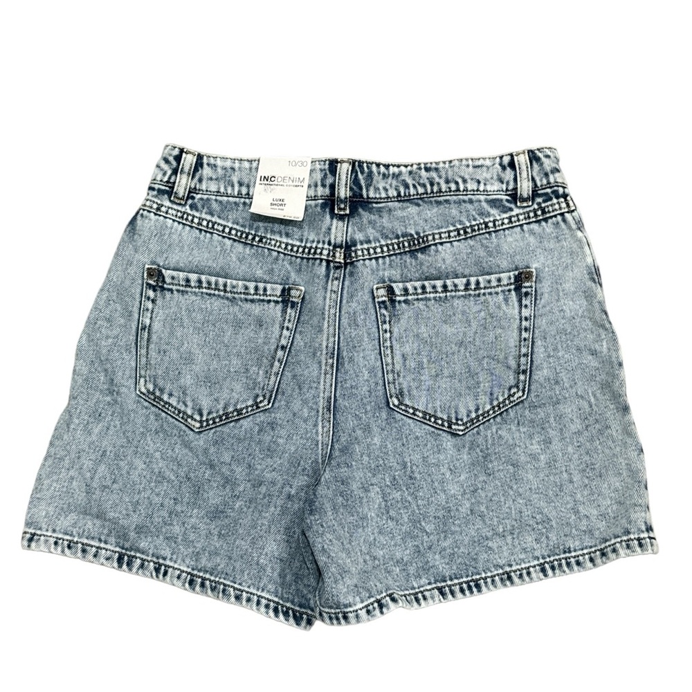 INC International Concepts Embroidered Denim High Rise Boho Jean Shorts - Picture 9 of 12